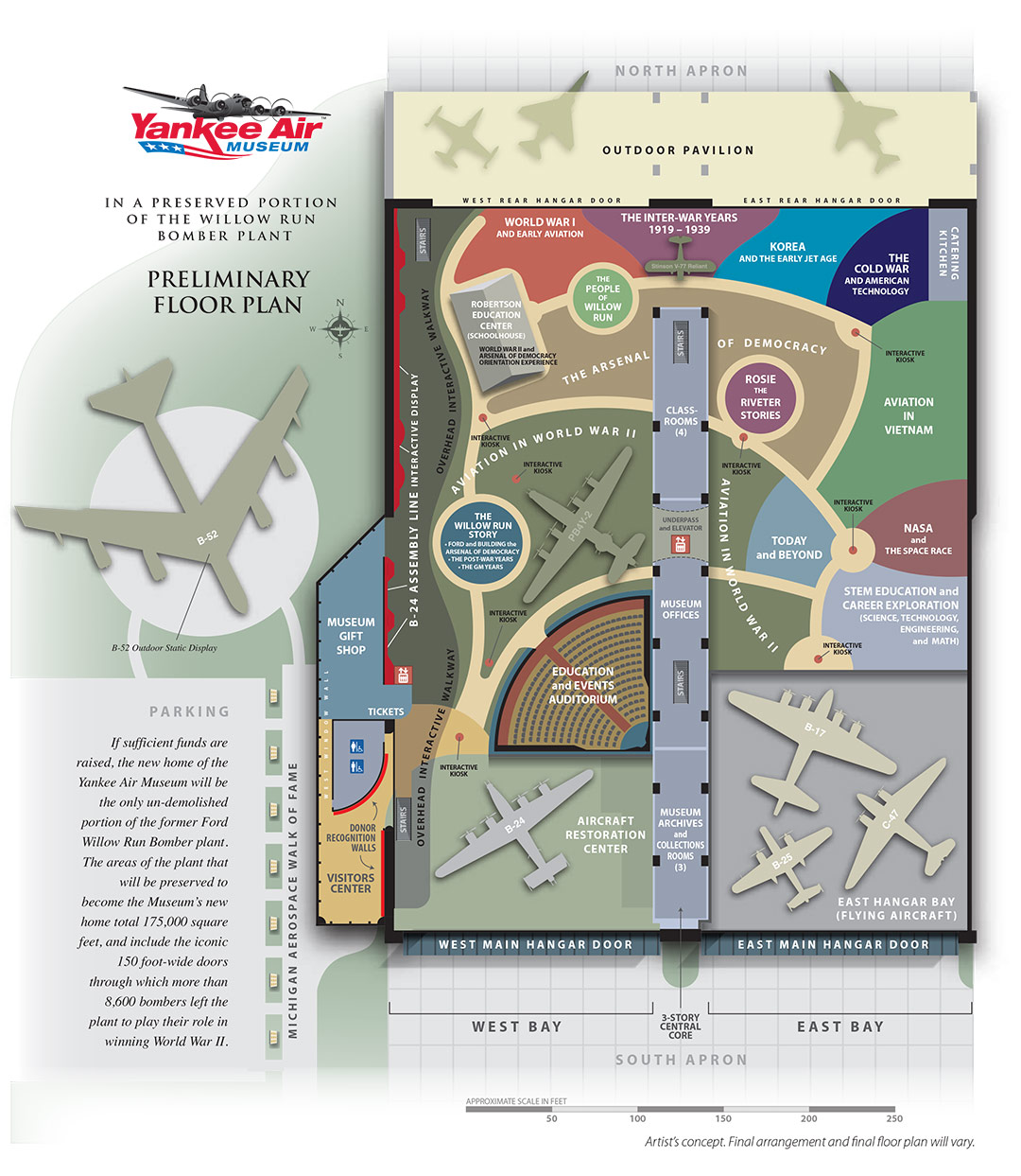 Yankee Air Museum Exhibit Floor Plan
